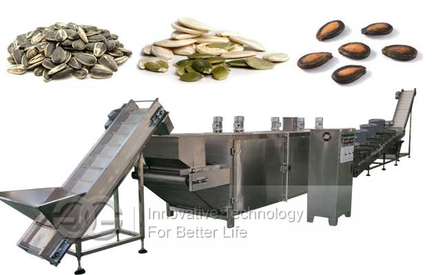 Continuous Sunflower Seeds Roasting Production Line|Pumpkin Seeds Roasting Machine