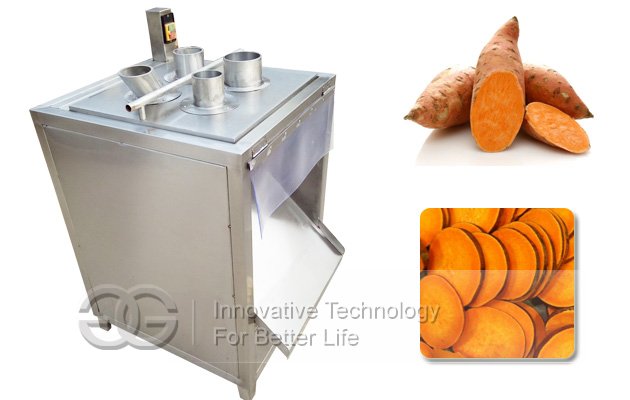 High Efficiency Sweet Potato Chips Cutting Machine With Four Holes