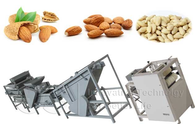 Commercial Almond Shelling Peeling Production Line