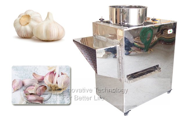 Garlic clove separating machine for breaking garlic bulb