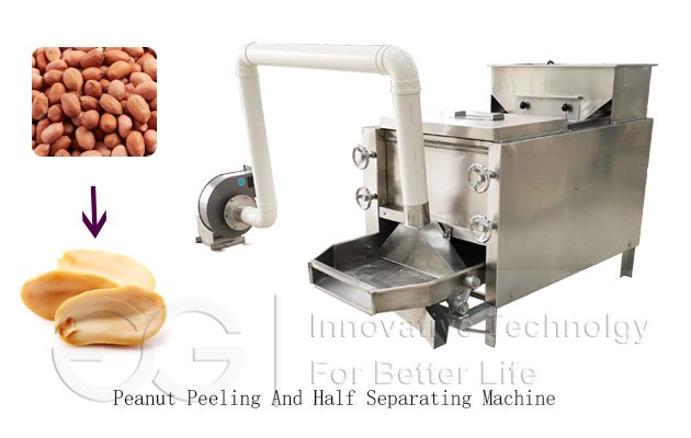 Peanut Peeling And Half Cutting Machine